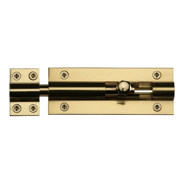 C1584 4-PB • 102 x 038mm • Polished Brass • Heritage Brass Straight Barrel Bolt